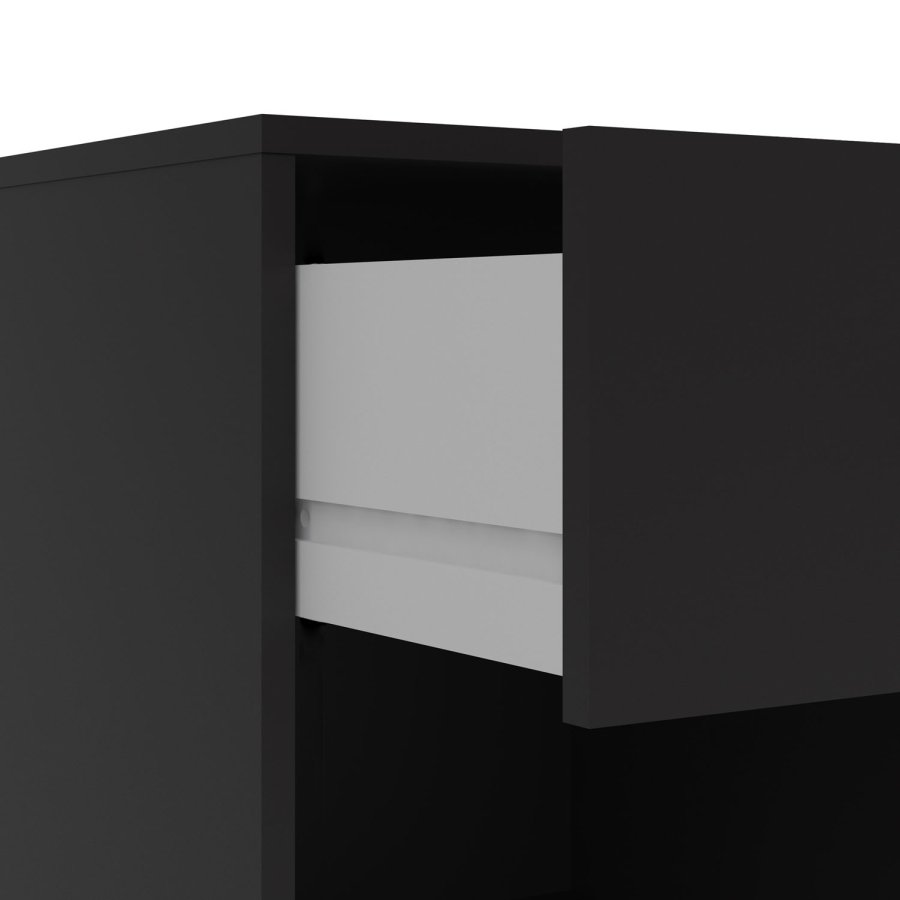 
TVILUM may natbord - sort træ, kvadratisk, med 1 skuffe og 1 rum
