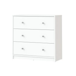 May kommode - hvid tr, m. 3 skuffer