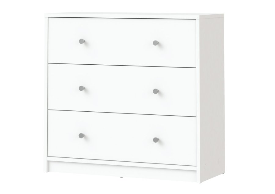 
TVILUM May kommode - hvid træ, m. 3 skuffer
