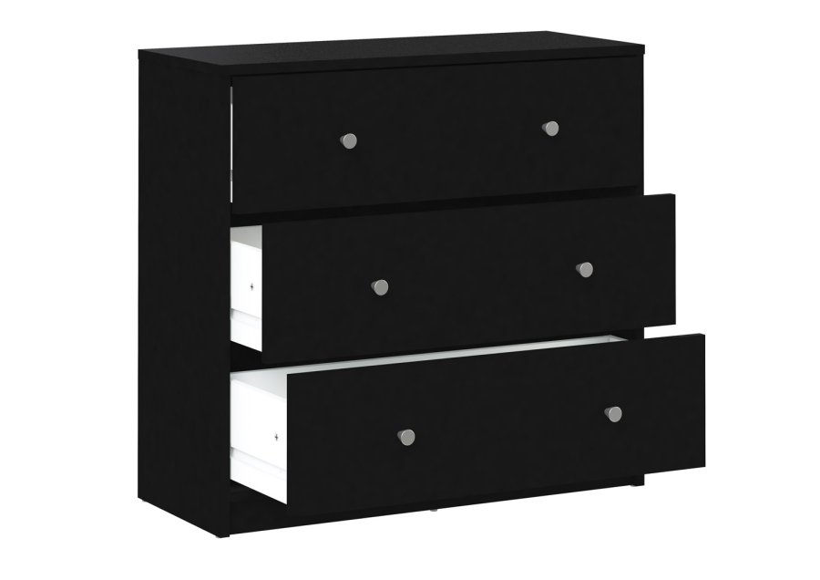 
TVILUM May kommode - sort træ, m. 3 skuffer
