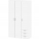 
TVILUM space garderobeskab - rektangulært, hvidt træ, 3 låger og 3 skuffer
