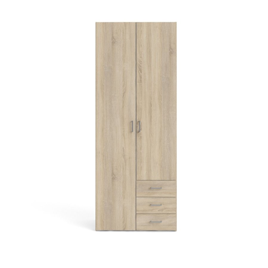 
TVILUM space garderobeskab - egestruktur, 3 låger og 3 skuffer
