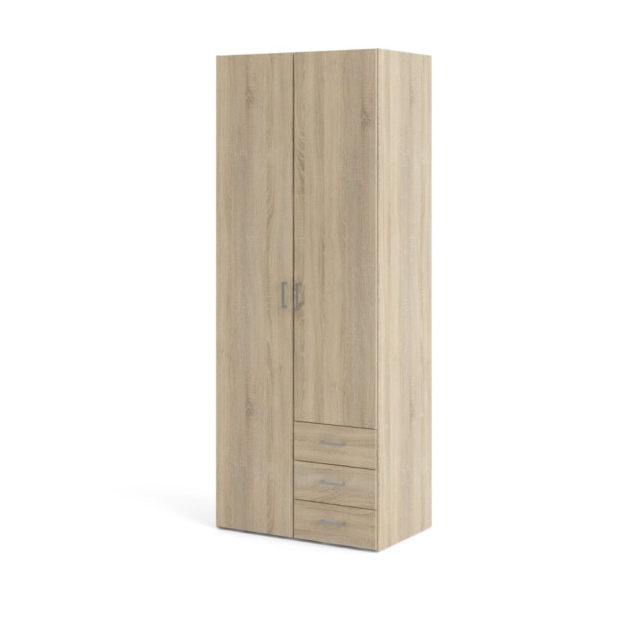 
TVILUM space garderobeskab - egestruktur, 3 låger og 3 skuffer
