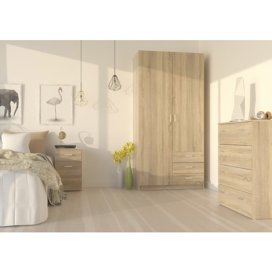 
TVILUM space garderobeskab - egestruktur, 3 låger og 3 skuffer
