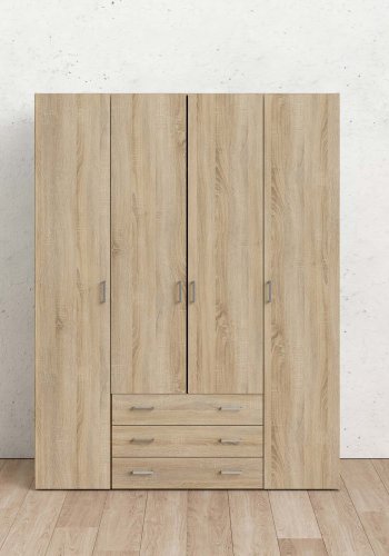 
TVILUM space garderobeskab - egestruktur, med 4 låger og 3 skuffer
