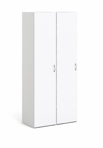 TVILUM Space garderobe, m. 2 drer og 6 hyller - hvit sponplate