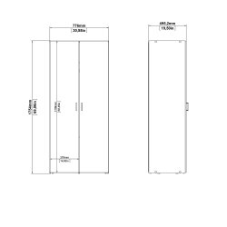 Space garderobeskab - hvid tr, m. 2 lger og 2 hylder