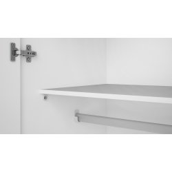 Space garderobeskab - hvid tr, m. 2 lger og 2 hylder