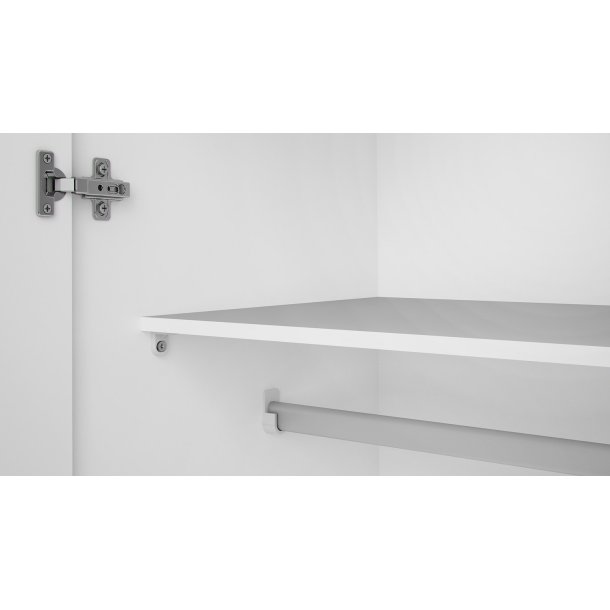 Space garderobeskab - hvid tr, m. 2 lger og 2 hylder