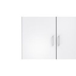 Space garderobeskab - hvid tr, m. 2 lger og 2 hylder