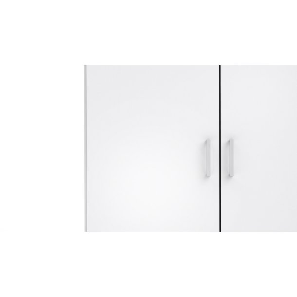 Space garderobeskab - hvid tr, m. 2 lger og 2 hylder