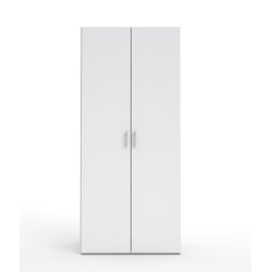 Space garderobeskab - hvid tr, m. 2 lger og 2 hylder