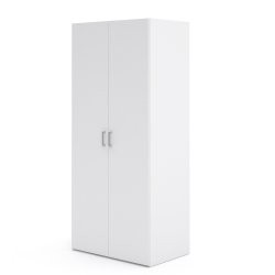 Space garderobeskab - hvid tr, m. 2 lger og 2 hylder