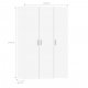 
TVILUM space garderobeskab - hvidt træ, 3 låger

