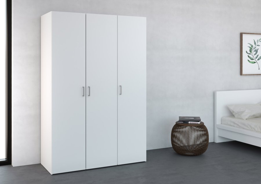 
TVILUM space garderobeskab - hvidt træ, 3 låger
