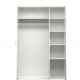 
TVILUM space garderobeskab - hvidt træ, 3 låger
