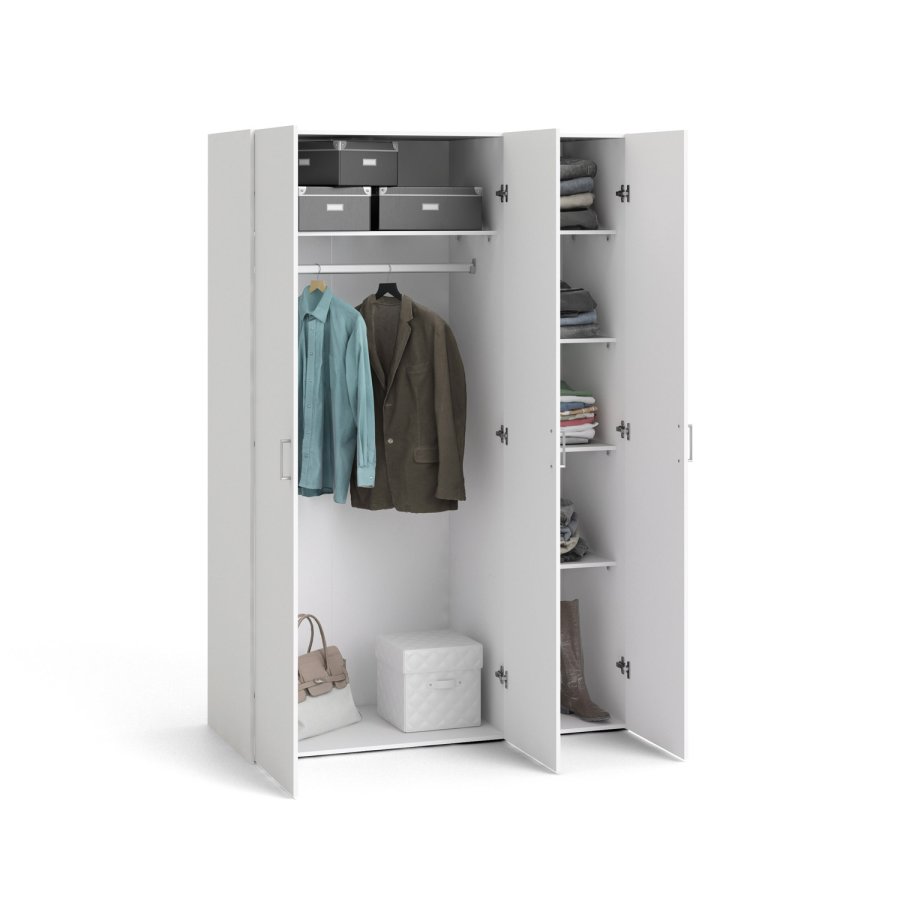
TVILUM space garderobeskab - hvidt træ, 3 låger
