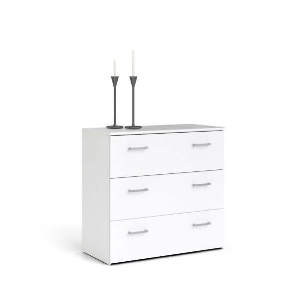 Space kommode - hvid tr, m. 3 skuffer 