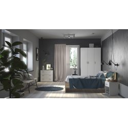 Space kommode - hvid tr, m. 3 skuffer 