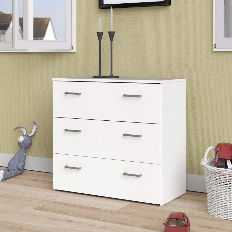 
TVILUM space kommode - hvid laminat, 3 skuffer
