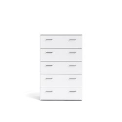 Space kommode - hvidt tr, m. 5 skuffer 