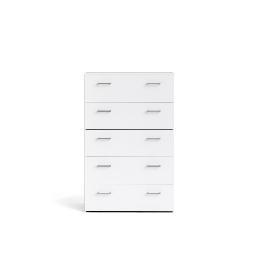 
TVILUM space kommode - hvidt træ, med 5 skuffer
