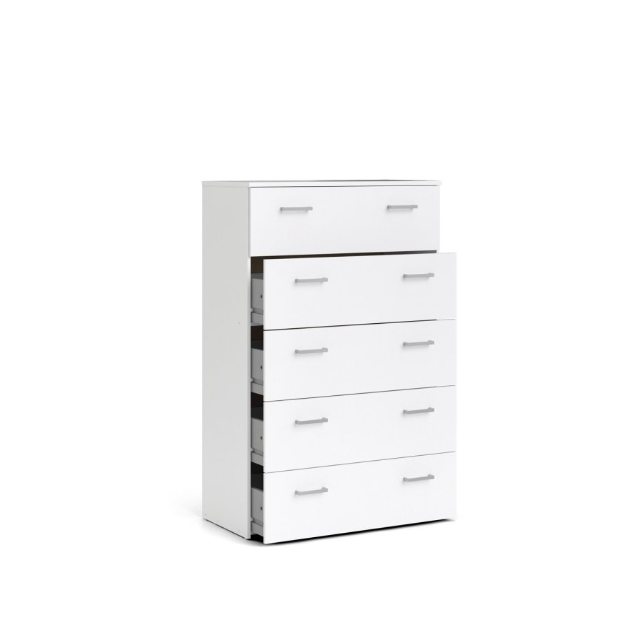 
TVILUM space kommode - hvidt træ, med 5 skuffer

