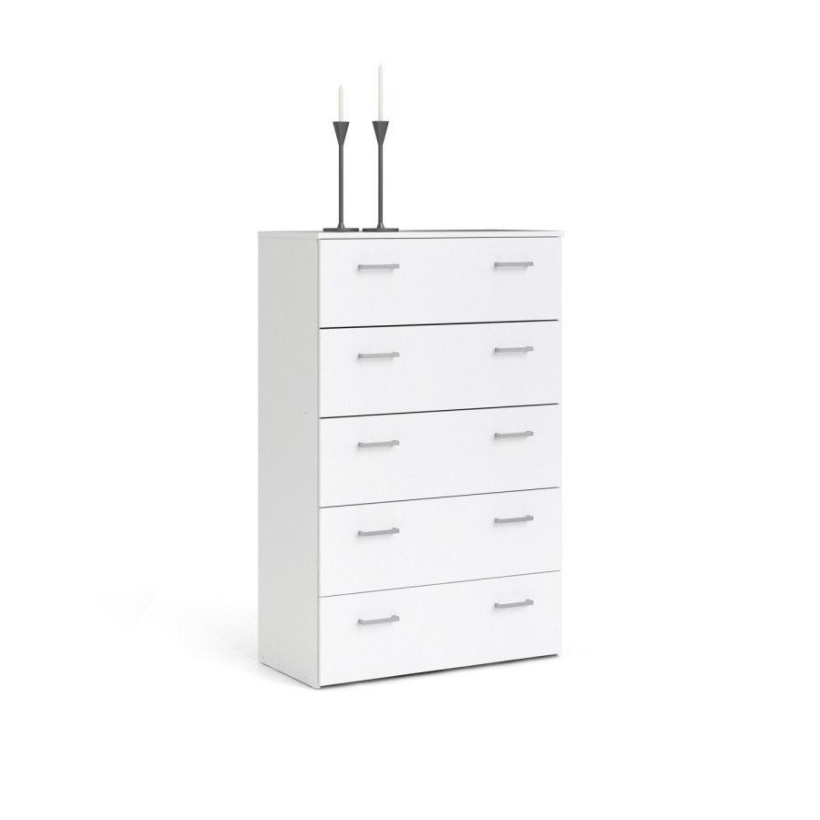 
TVILUM space kommode - hvidt træ, med 5 skuffer
