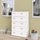 
TVILUM space kommode - hvidt træ, med 5 skuffer
