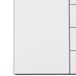 Space garderobeskab - hvid tr, m. 2 lger og 3 skuffer