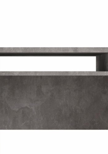 TVILUM Function Plus Schreibtisch, m. 1 Tür, 2 Fächern und 1 Schublade - grau/weiße Folie und Kunststoff (110,2x48,2)