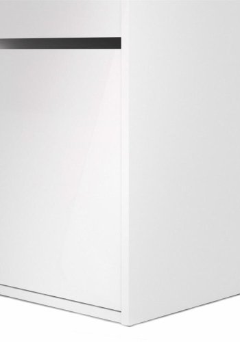 TVILUM Function Plus Schreibtisch, m. 1 Tür, 2 Fächern und 1 Schublade - weiße Folie und Kunststoff (110,2x48,2)