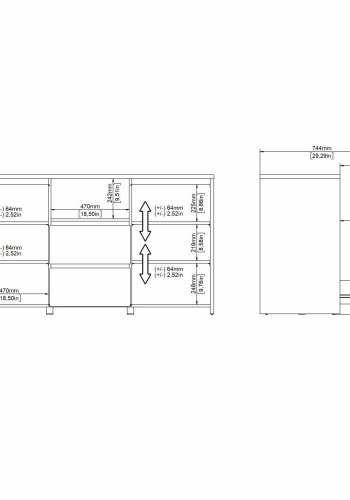 TVILUM Next Sideboard 2 Türen + 2 Schubladen