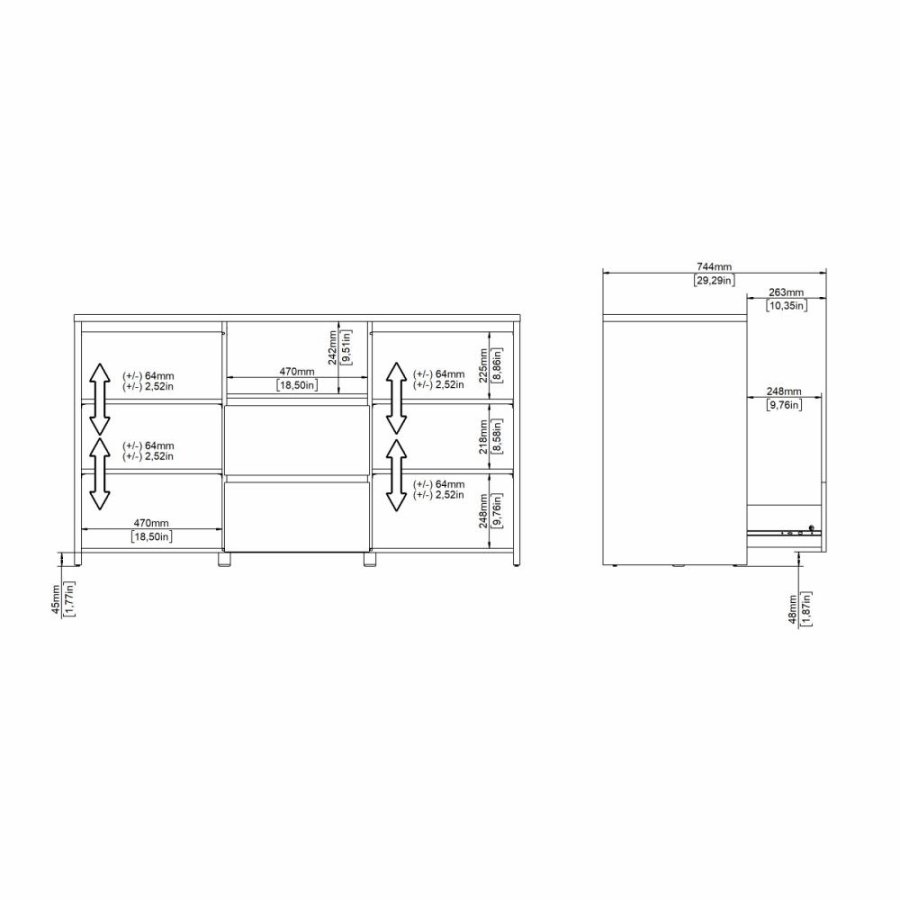 TVILUM Next Sideboard 2 Türen + 2 Schubladen