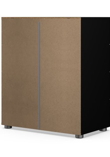 TVILUM Pepe Kommode, m. 4 Schubladen - schwarze Folie und Kunststoff