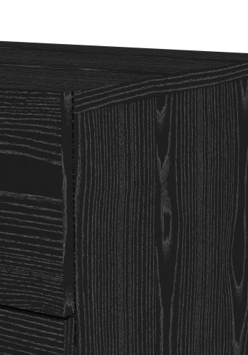 TVILUM Pepe Kommode, m. 4 Schubladen - schwarze Folie und Kunststoff