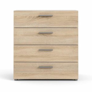 TVILUM Pepe kommode, m. 4 skuffer - egetrsfarvet folie og plastik