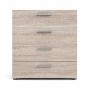 TVILUM Pepe kommode, m. 4 skuffer - trffel folie og plastik