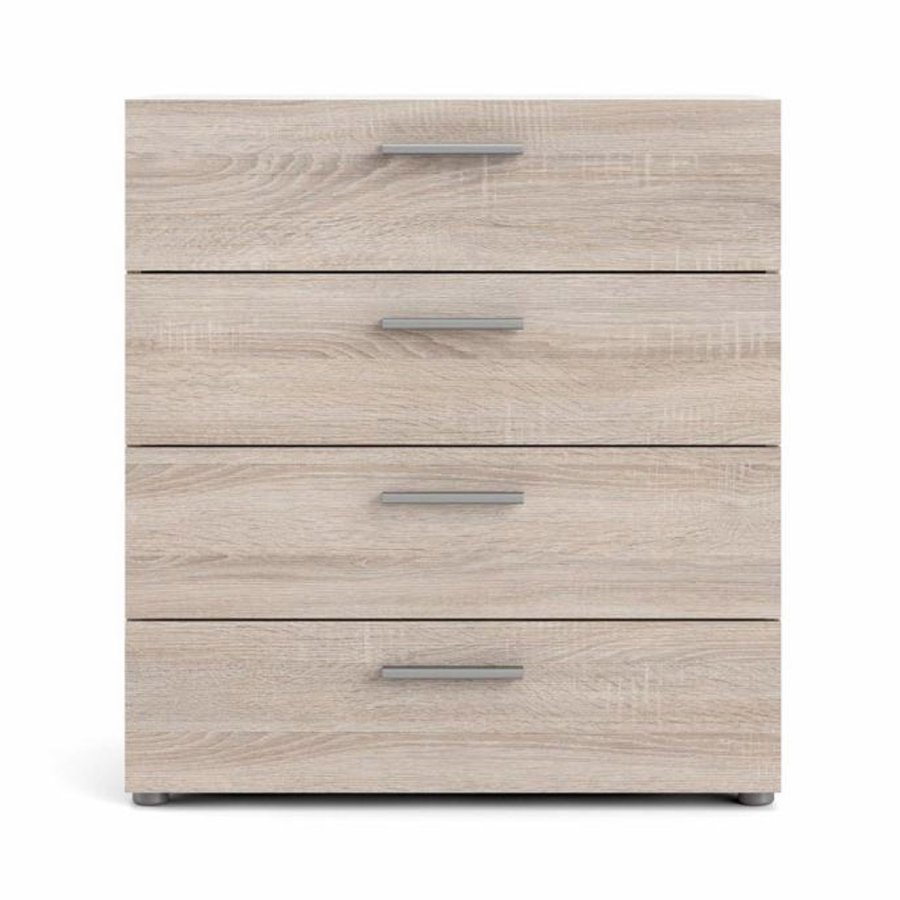 TVILUM Pepe Kommode, m. 4 Schubladen - Trüffelfolie und Kunststoff