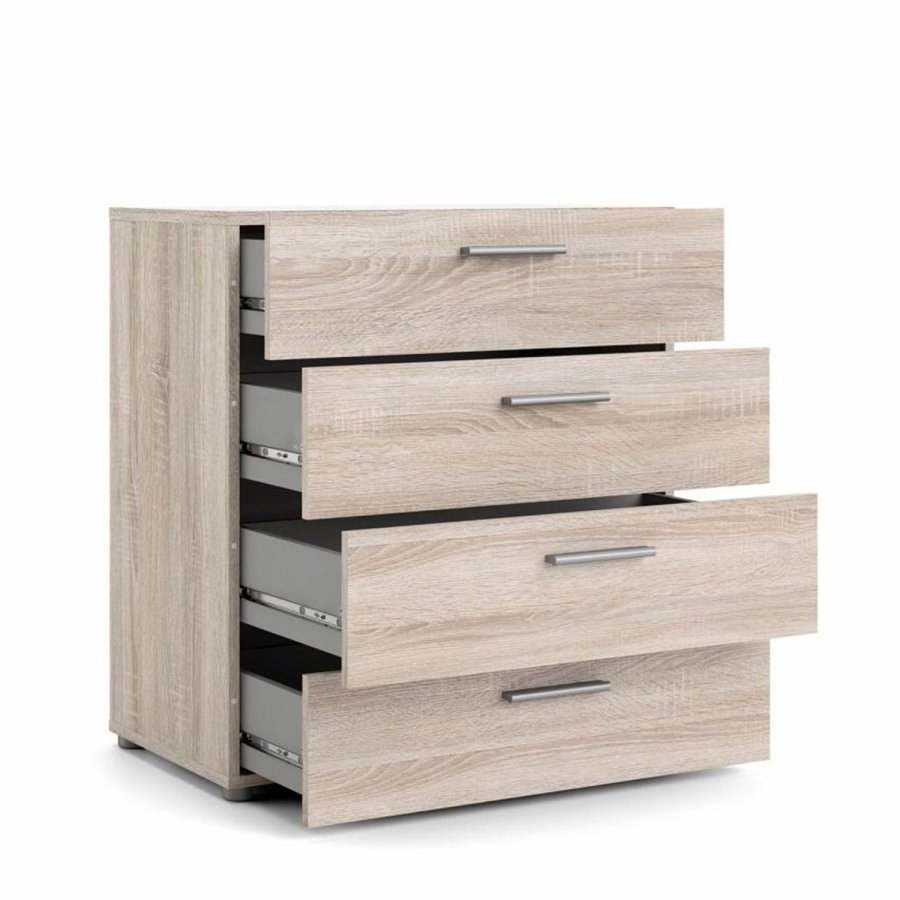 TVILUM Pepe Kommode, m. 4 Schubladen - Trüffelfolie und Kunststoff