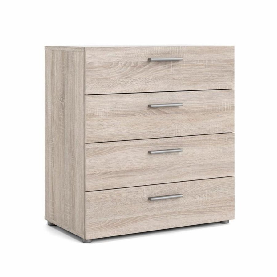 TVILUM Pepe Kommode, m. 4 Schubladen - Trüffelfolie und Kunststoff