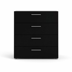 TVILUM Pepe kommode, m. 4 skuffer - sort folie og plastik