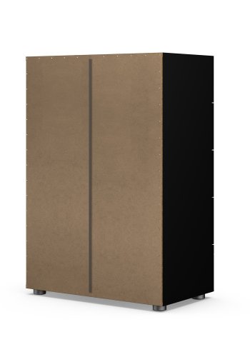 TWILUM Pepe kommode, m. 5 skuffer - svart folie og plast