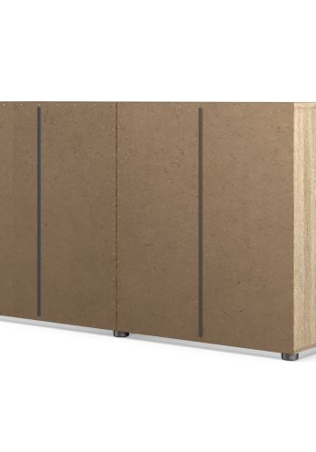 TVILUM Pepe kommode - hvid hjglans/natur tr/egetrsfinr, m. 8 skuffer