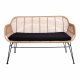 HOUSE NORDIC Trieste hagesofa, med pute - naturlig polyrattan og metall