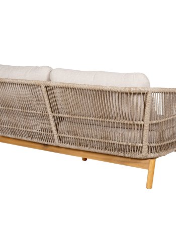 HOUSE NORDIC Terracina Lounge Sofa - Loungesofa, akasie, beige, inkl. pute