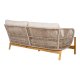 HOUSE NORDIC Terracina Lounge Sofa - Loungesofa, akasie, beige, inkl. pute