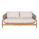 HOUSE NORDIC Terracina Lounge Sofa - Loungesofa, akasie, beige, inkl. pute