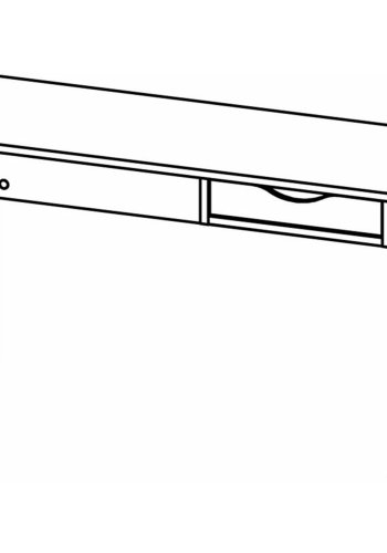 TVILUM Function Plus skrivebord, m. skuffe - sort folie og sort stl (130x48,4)