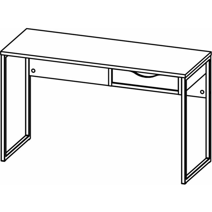 TVILUM Function Plus skrivebord, m. skuffe - sort folie og sort stl (130x48,4)